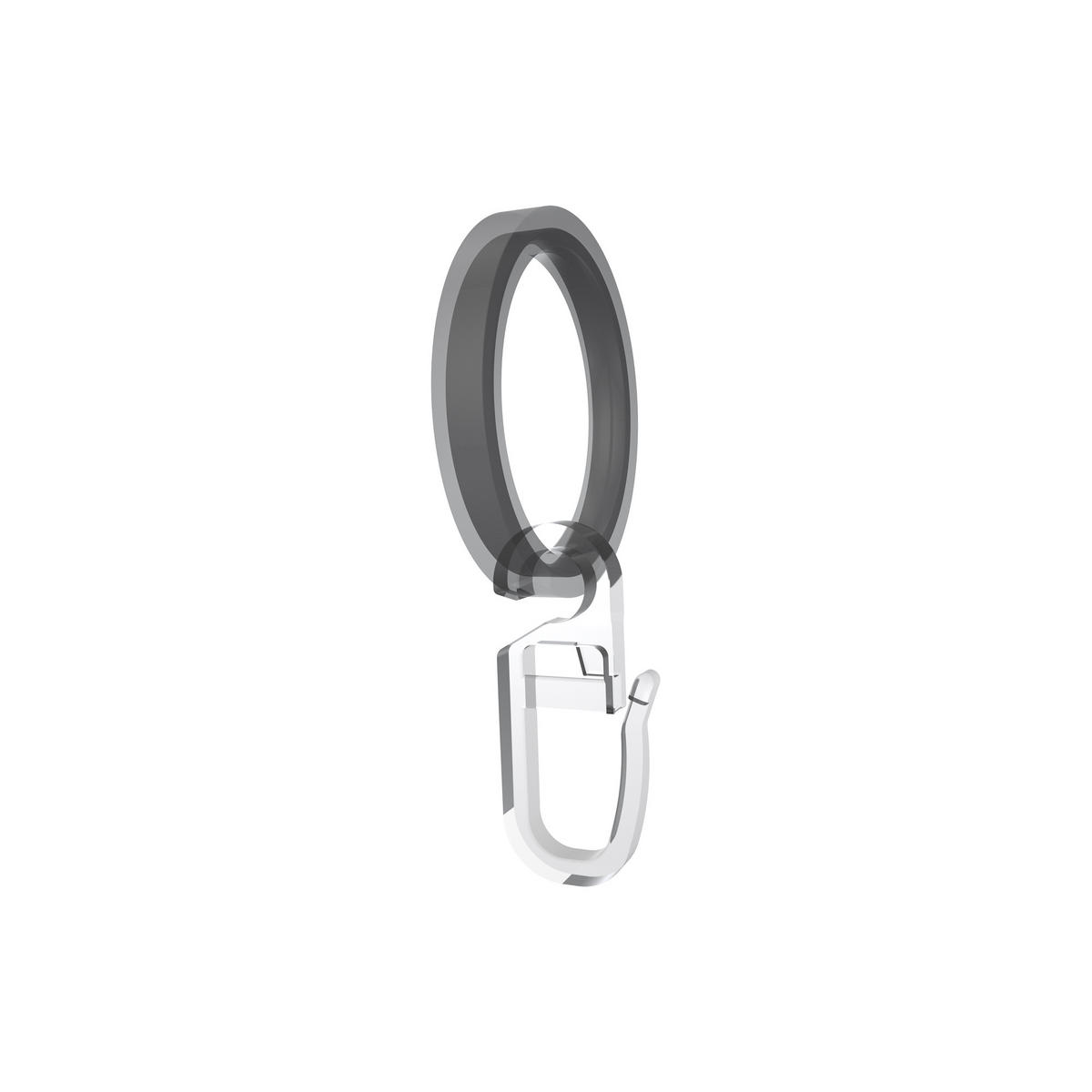 FALTENHAKEN/ÜBERKLIPSHAKEN MIT FALTENLEGEHAKEN Öse 6,2 mm, Glasklar, Packung 10 Stück - Transparent, Kunststoff (1.2/3.1/1cm) - INTERDECO
