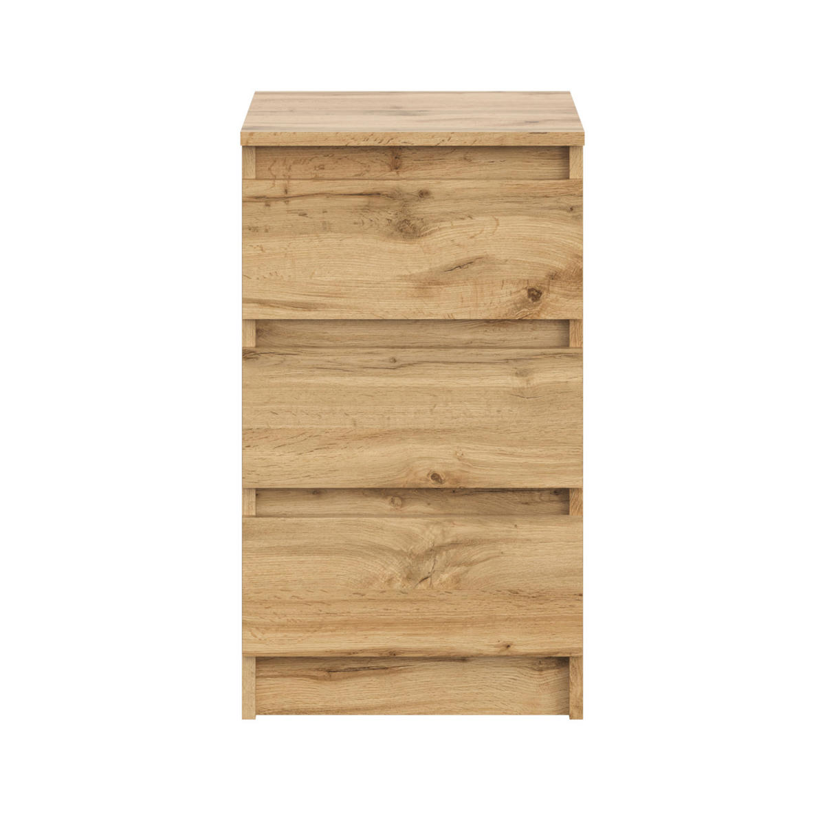 SIDEBOARD SOLA KOM3-3S Schubladen Eiche Wotan - Eiche Wotan, Holzwerkstoff/Kunststoff (40/69/43cm) - Komodee