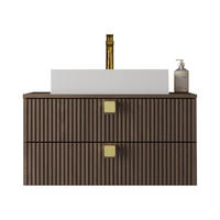 DULAP PENTRU CHIUVETA Gariano Bis 01 - auriu/culoare lemn de nuc, material plastic/compozit lemnos (80/42/46cm) - MIRJAN24