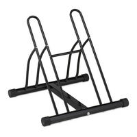 FAHRRADSTÄNDER Schwarz für 2 Fahrräder Stahl pulverbeschichtet - Schwarz, Metall (60.5/57/55cm) - Relaxdays