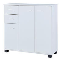 SIDEBOARD Crimla - Weiß, Holzwerkstoff (80/76/28cm) - [en.casa]