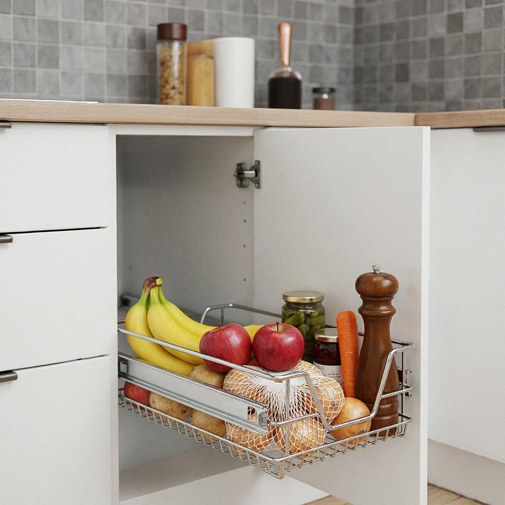 Thumbnail - tectake Teleskopschublade, Grau, Metall, 27x14x44 cm, Schlafzimmer, Kleiderschränke, Schranksysteme