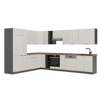 ECKKÜCHE Fame-Line GrauBeige/Anthrazit 347 x 257 cm, AP Eiche - Anthrazit/Grau, Holzwerkstoff (347/81.6/60cm) - Vicco