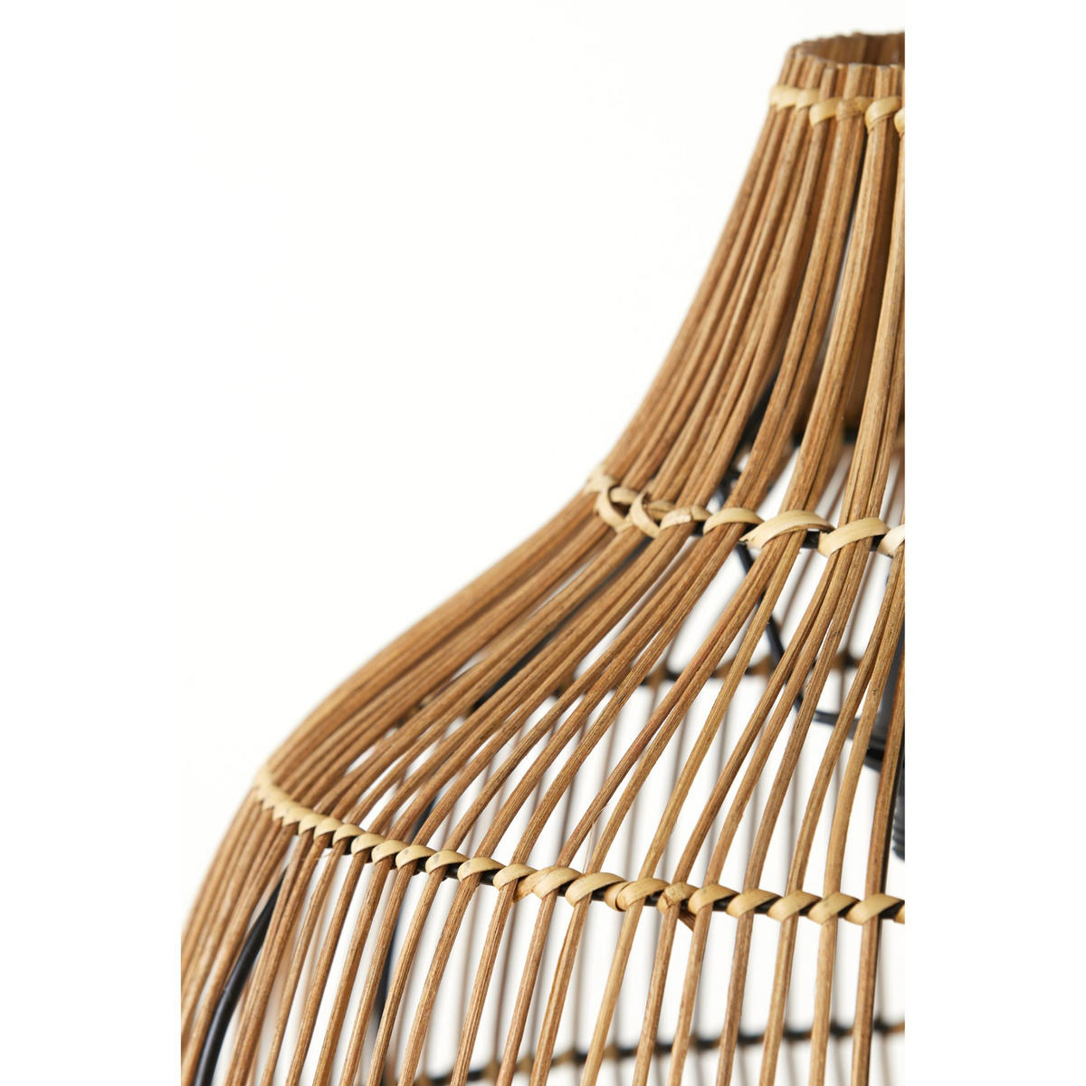 HÄNGELAMPE Pacino Braun Ø40/41,5 cm - Braun, Holz (40/40/41.5cm) - Light & Living