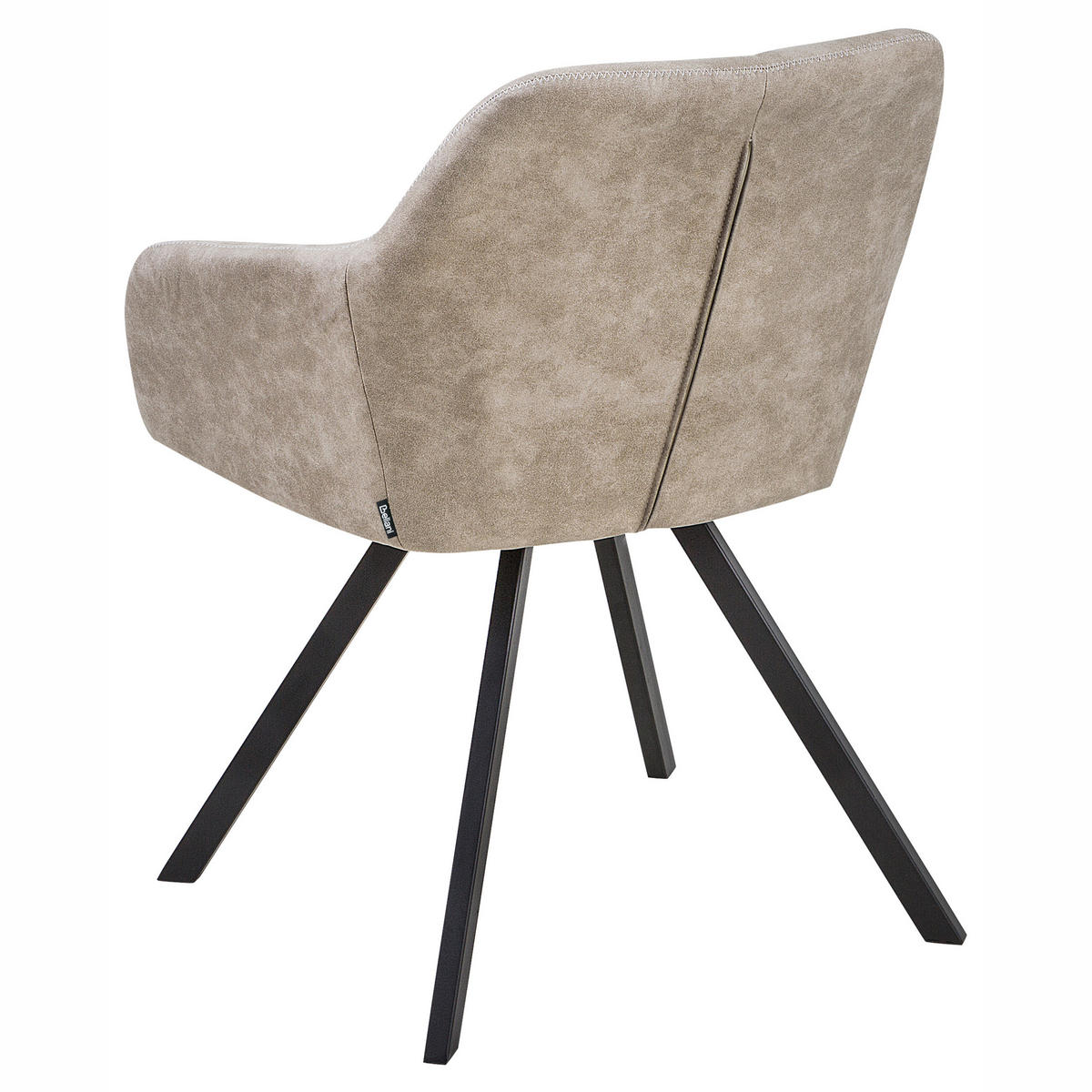 ÉTKEZŐSZÉK 2 darabos Szett Kárpit Bézs Monee - bézs, textil/fém (54/78/62cm) - Beliani