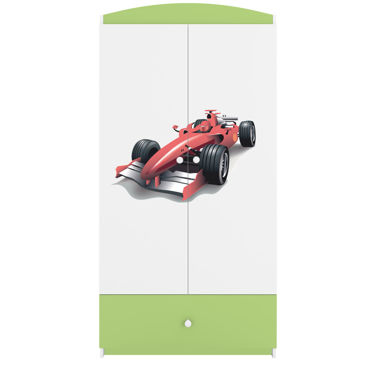 KINDERKLEIDERSCHRANK Formel 1 90/175/52 - Grün, Holzwerkstoff (90/175/52cm) - Kocot Kids