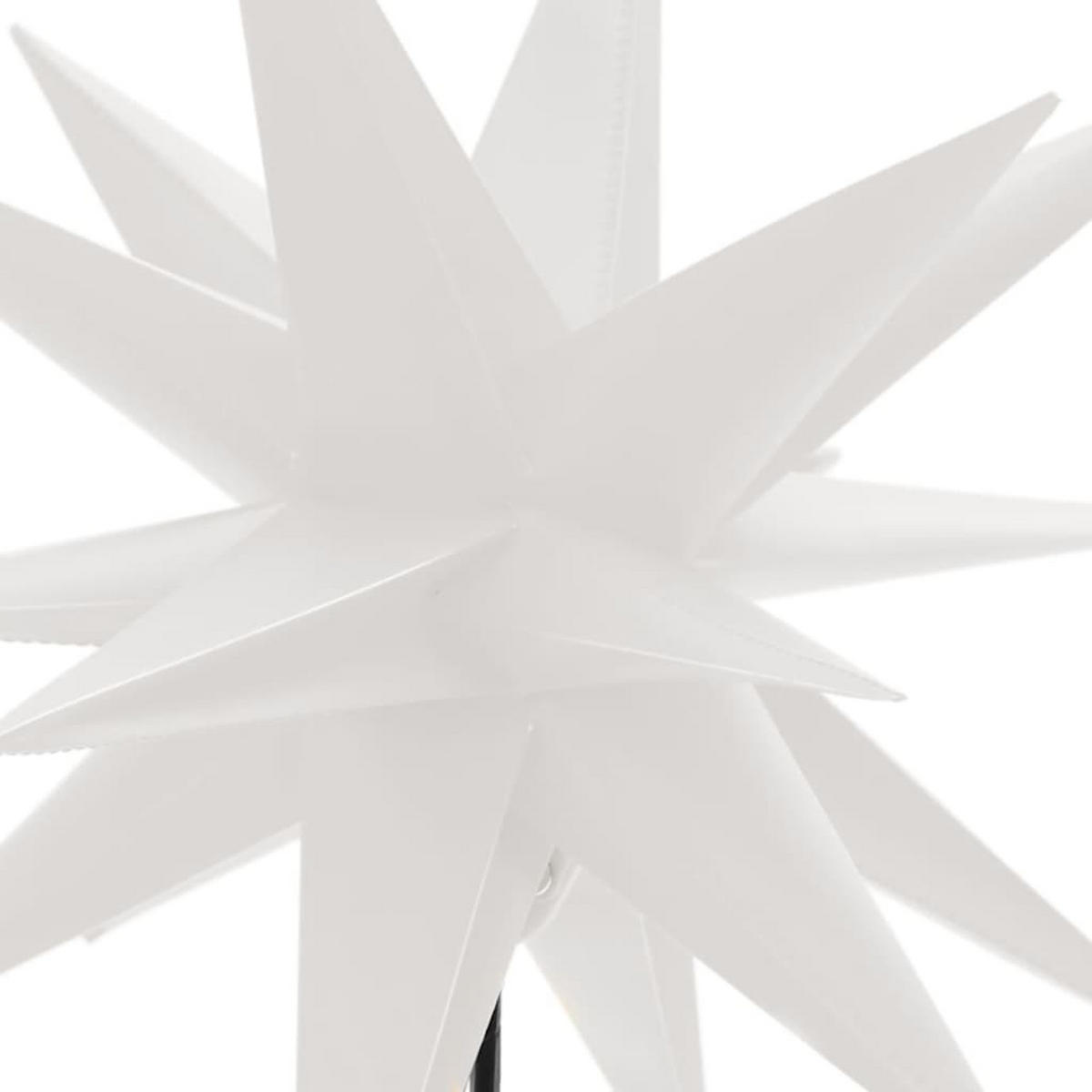 WEIHNACHTSSTERN LED Mit Erdspiess Faltbar Weiss 57 Cm - Weiß, Kunststoff (58/138/58cm) - vidaXL