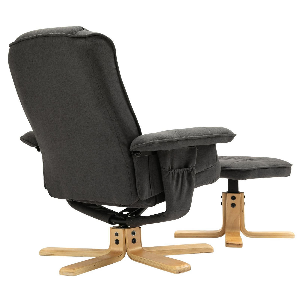 RELAXSESSELSET CHARLY - Anthrazit, Textil (76/87/61cm) - IDIMEX