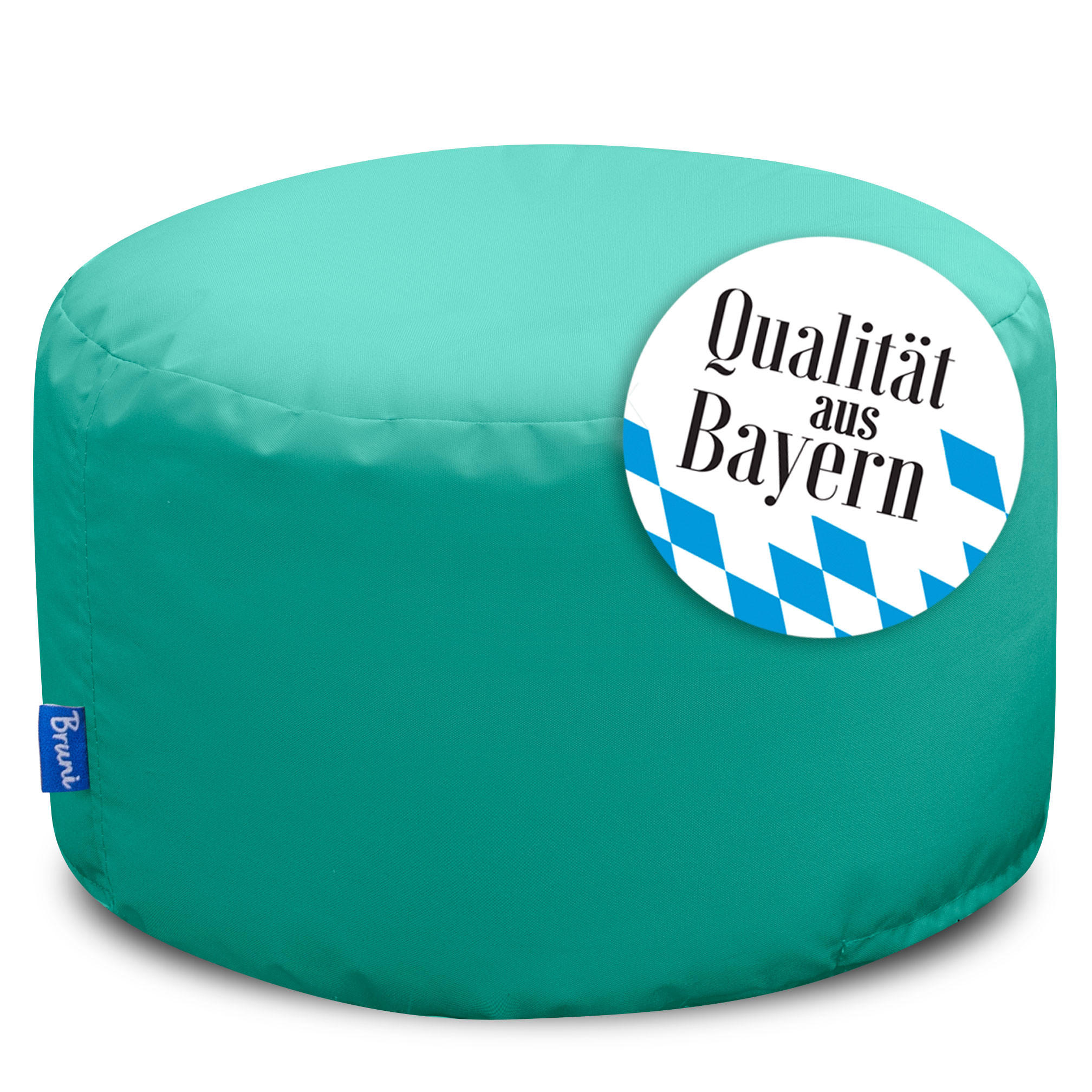 SITZPOUF L türkis - Türkis, Textil (500/300/500cm) - Bruni