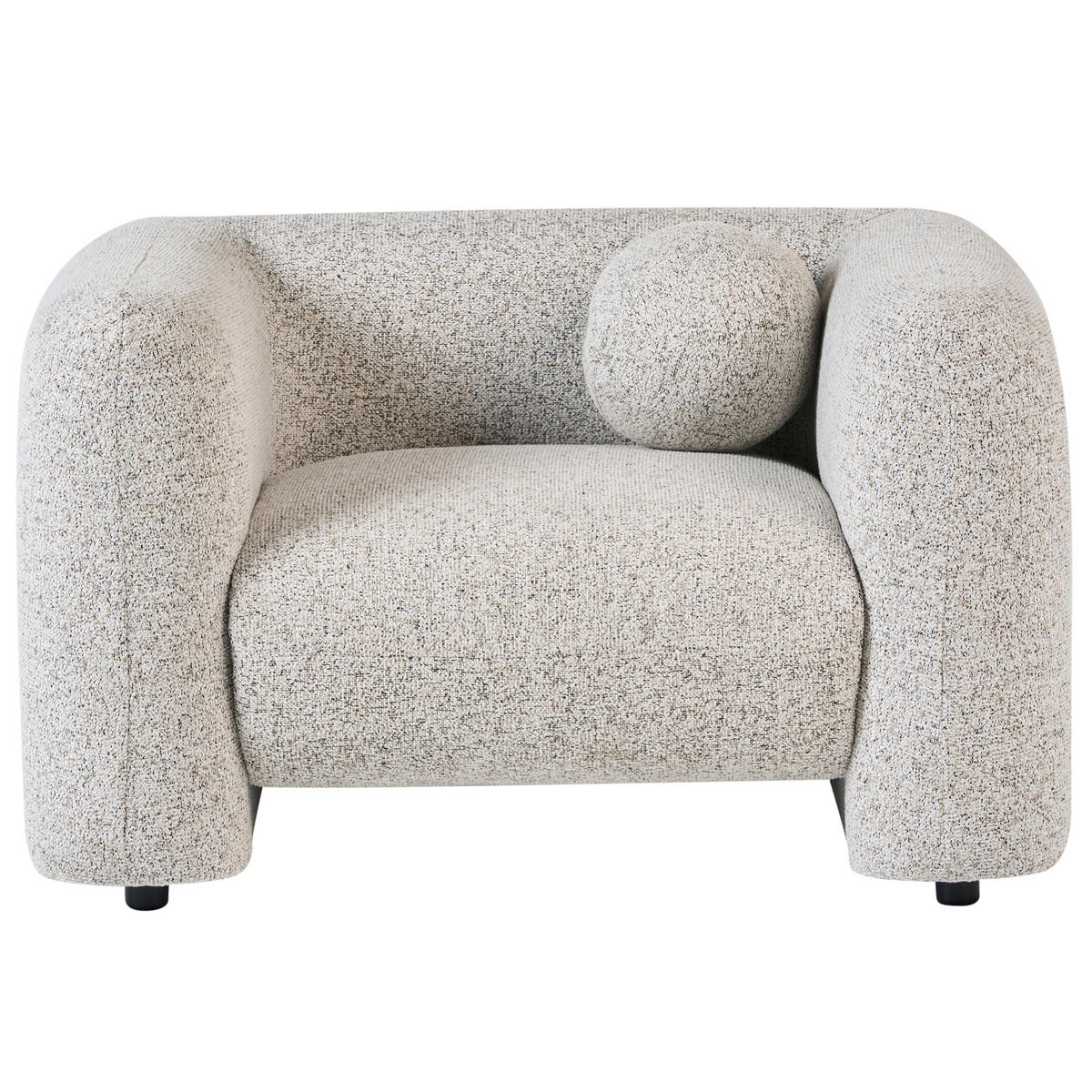 SESSEL Beige Leiren - Beige, Textil (110/66/87cm) - Beliani
