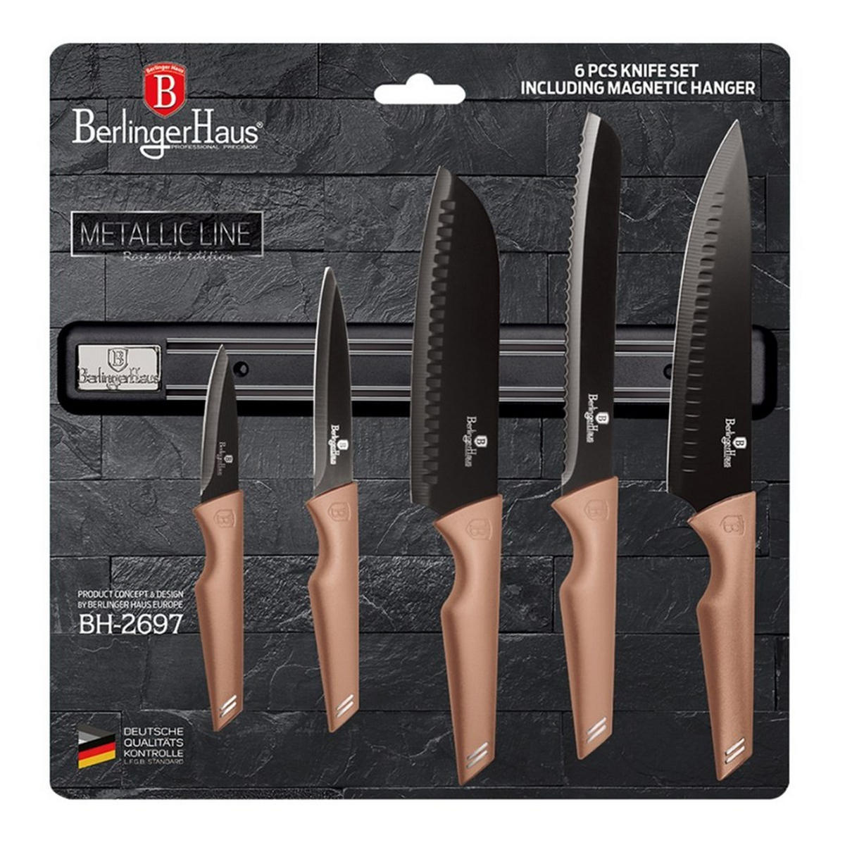 MESSERSET Silber 30/10/30 cm BH2697 - Silberfarben, Metall - Berlinger Haus