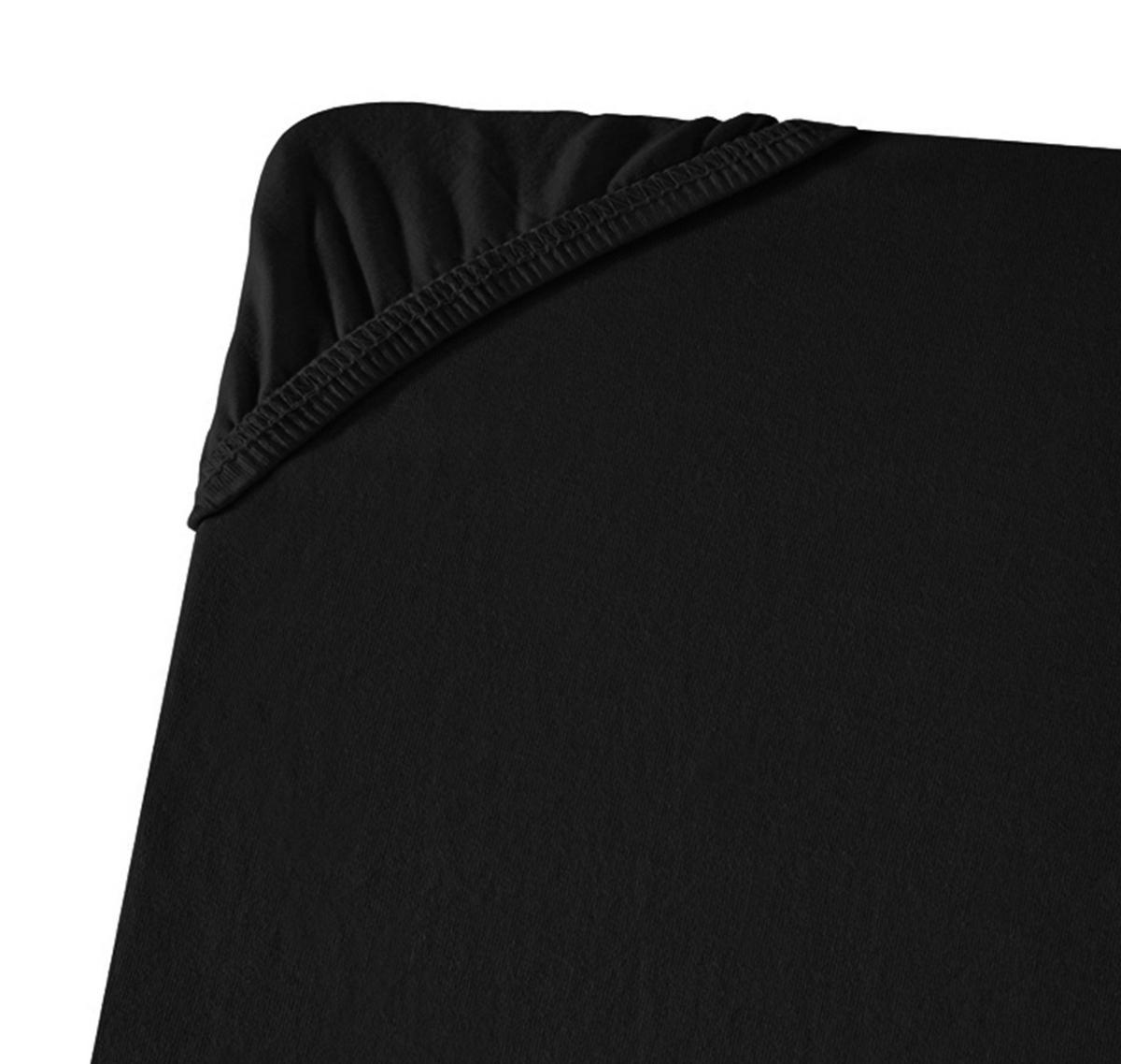 BIBER-SPANNBETTLAKEN 180x200 Warme Winter Flanell Bettlaken aus 100% Baumwolle, Spannbetttuch Laken Uni Schwarz - Made in Germany - Schwarz, Textil (180/200cm) - Carpe Sonno