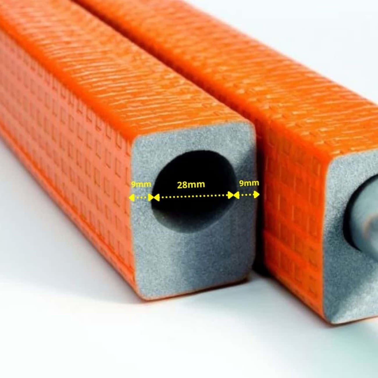 ISOLIERUNG Heizungsrohr, 2m, 28mm, 9mm - Orange, Kunststoff (1/1/200cm) - BONI-SHOP