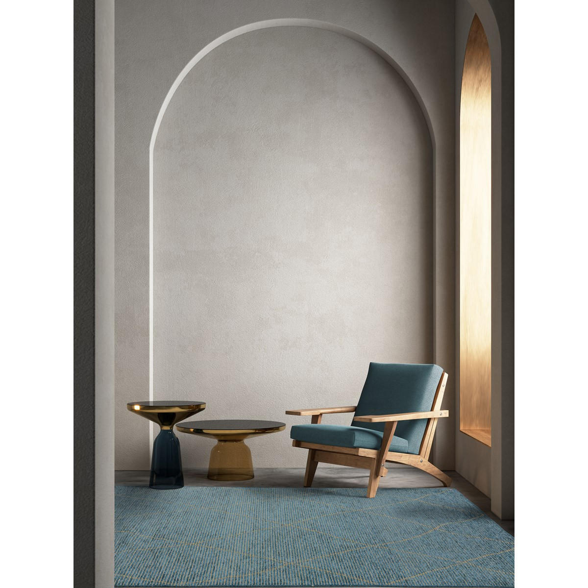 TEPPICH Moderner Natural für Wohn- und Schlafzimmer BLUEBERRY Blau 160 x 230 cm - Blau, Naturmaterialien (160/230cm) - Novatrend