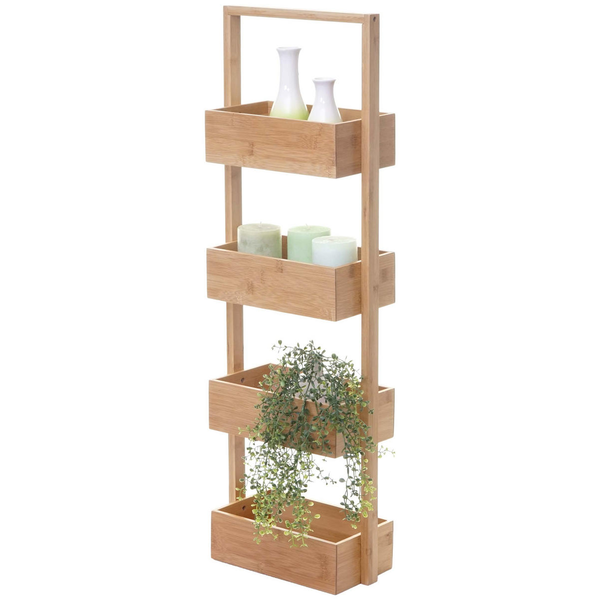 REGAL 4 KÖRBE Holz - Braun, Holz (28/88/15cm) - MCW