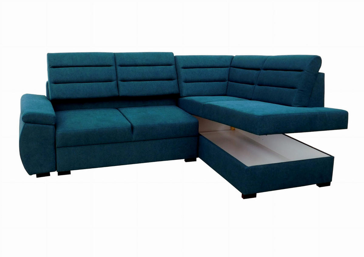 ECKSCHLAFSOFA - Ecksofa Gardenia - Khaki -Rechts - Grün, Holzwerkstoff (264/190cm) - Möblo