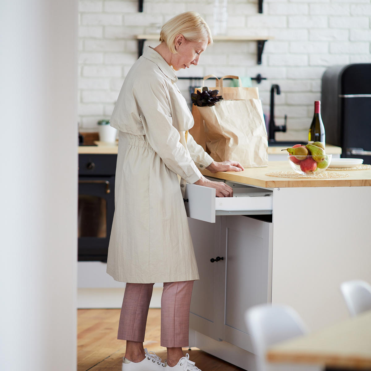 BESTECKKASTEN - Weiß, Holz/Holzwerkstoff (48.5/5.5/37cm) - Relaxdays