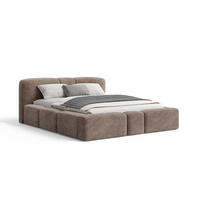 POLSTERBETT Monte140x200 cm- Bettkasten und Stauraum - Doppelbett mit Stabilem Metallrahmen - Monte-Stoff- Dunkelbraun - Dunkelbraun, Holzwerkstoff (140/200cm) - Chilly