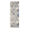 BAUMWOLLTEPPICH-LÄUFER Delphi geometrisch 66/200 cm - Blau, Textil (66/200cm) - Homescapes