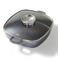 ECKPFANNE - Grau, Metall (28/28/7.5cm) - Stoneline
