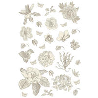 WANDTATTOO Blumen 65 x 42.5 cm - Grau, Papier (65/42.5/42.5cm) - Sanders & Sanders