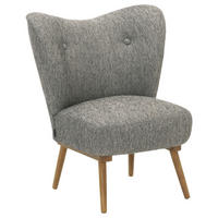 COCKTAILSESSEL Kayra Flachgewebe (Strukturgewebe) grau - Grau, Kunststoff (72/90/74cm) - 58aufmkessel