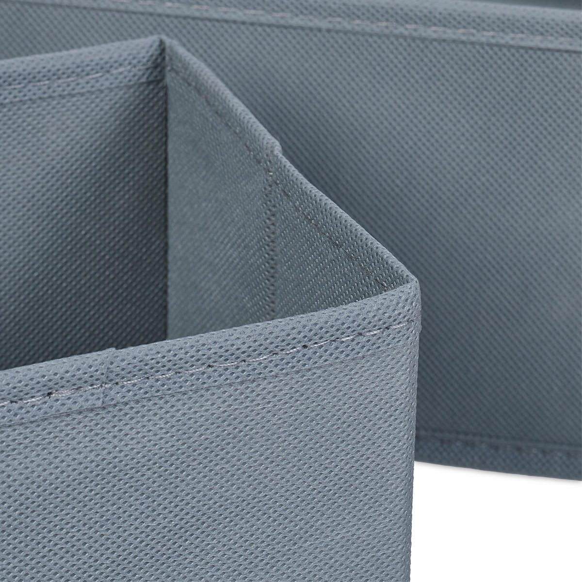 8-DIELNA súprava organizátorov do skríň - sivá, plast/vlnitá lepenka (28.5/13/28.5cm) - Relaxdays