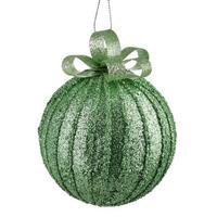 WEIHNACHTSKUGEL Santa Lila Styropor - Grün, Kunststoff (12/12/14cm) - Mondex