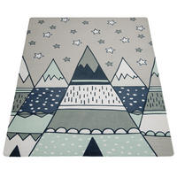 KINDERTEPPICH waschmaschinenwaschbar Berge Kinderzimmer schmutzabweisend Grau Rechteckig 80x150 - Grau, Textil (80/150cm) - KADIMA DESIGN
