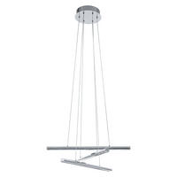 LED HÄNGELAMPE Terros Stahl Silber - Silberfarben, Metall (58/58/110cm)