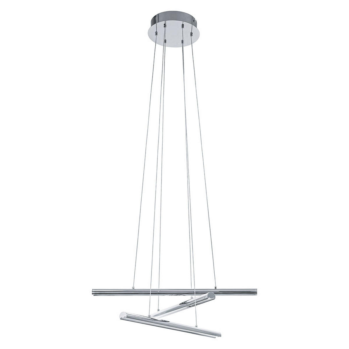 LED HÄNGELAMPE Terros Stahl Silber - Silberfarben, Metall (58/58/110cm)