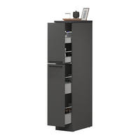 KÜCHENSCHRANK Anthrazit, Schiefer 60/30/165 cm - Schwarz, Holzwerkstoff (30/165/60cm) - DMORA
