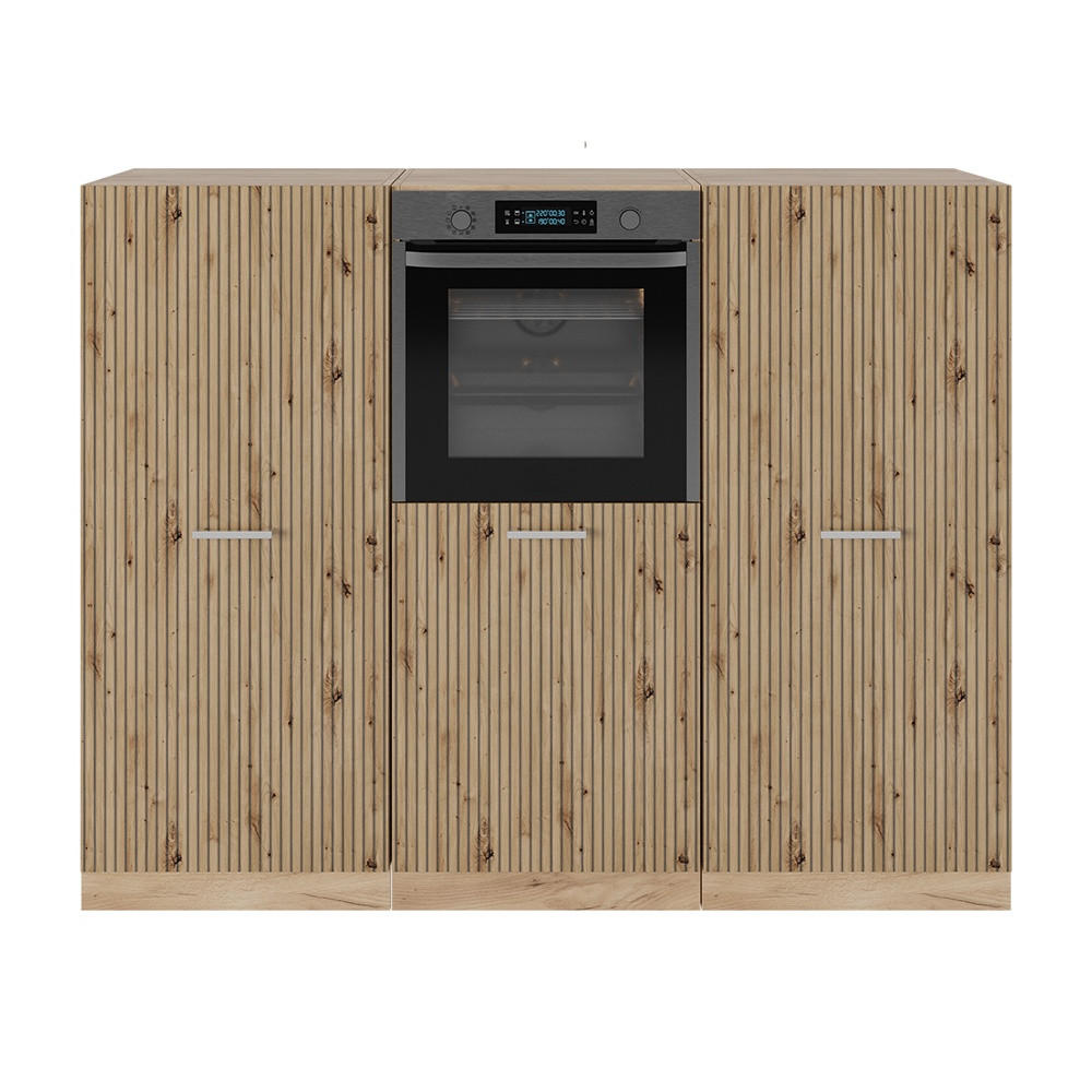 KUHINJSKI BLOK R-Line Hrast Artisan/Goldkraft hrast 180 cm brez delovne plošče - medeni hrast/hrast artisan, leseni material (180/143/46cm) - Vicco