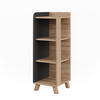 MIDISCHRANK Karen Sonoma/Anthrazit 30 x 90 cm mit 4 Ablagen - Anthrazit/Sonoma Eiche, Holzwerkstoff (30/90/35cm) - Vicco