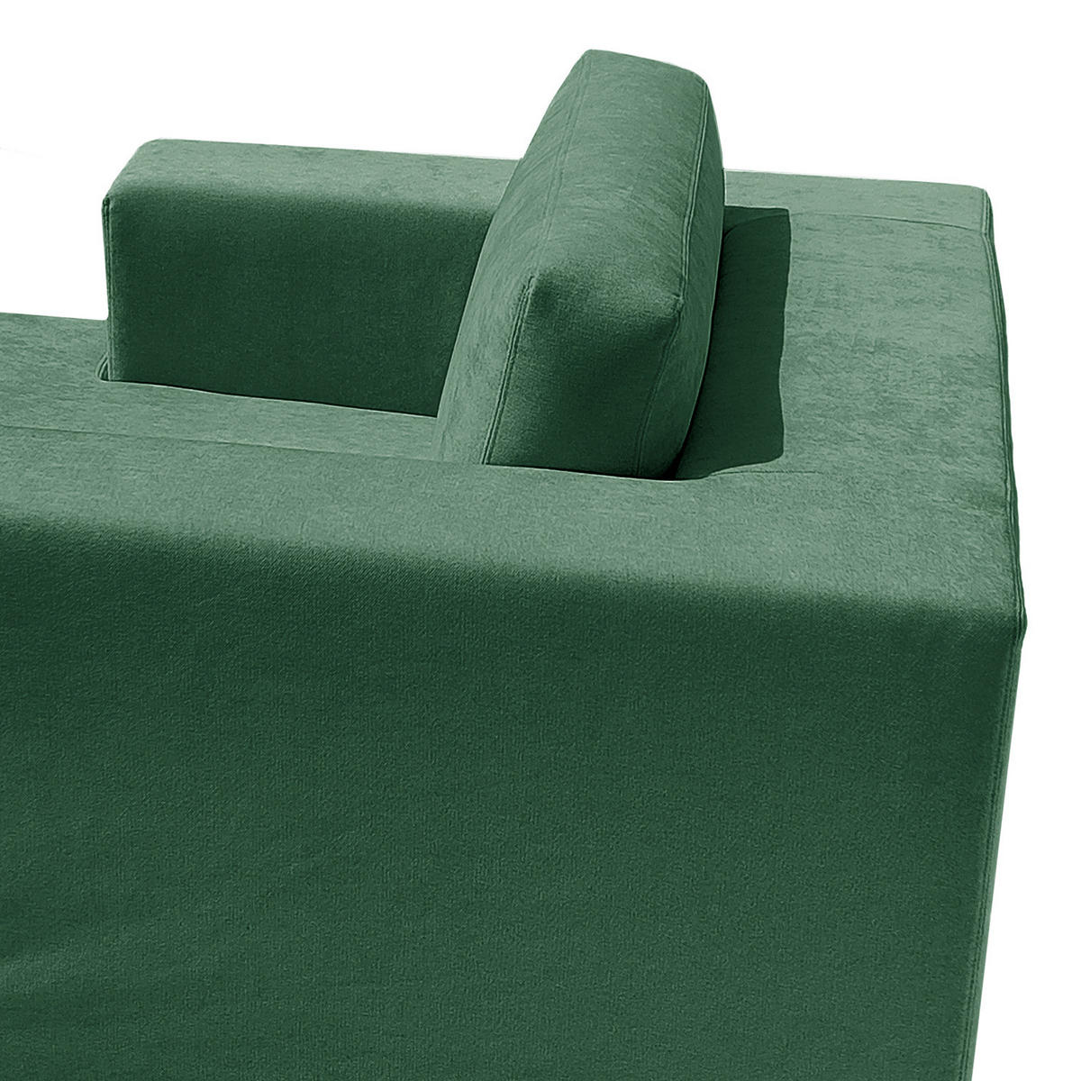 XXL-SESSEL mit Wechselbezug - Webstoff - Schwarz/Grün, Holz/Wellpappe (125/63/160cm) - home24