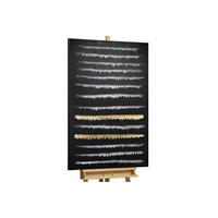 ACRYLBILD HANDGEMALT Schwarz 83/123 cm - Schwarz, Textil (82.5/122.5cm) - KUNSTLOFT