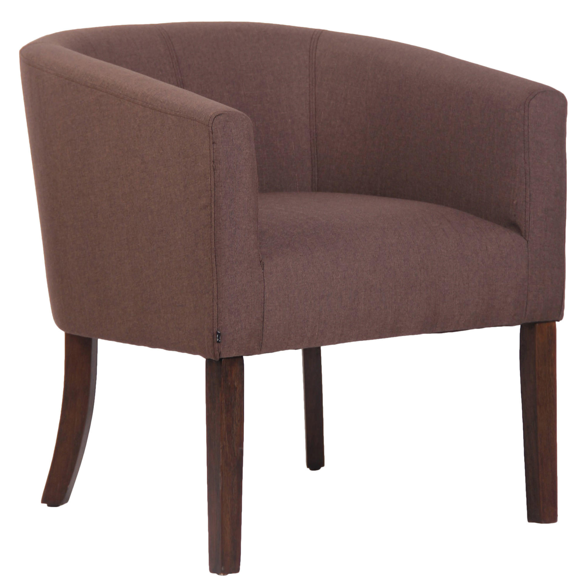 SESSEL Stoff braun - Braun, Holz/Textil (66/73/70cm) - CLP