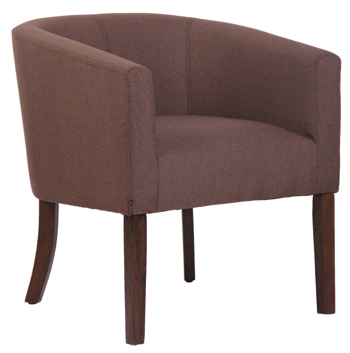 SESSEL Stoff braun - Braun, Holz/Textil (66/73/70cm) - CLP