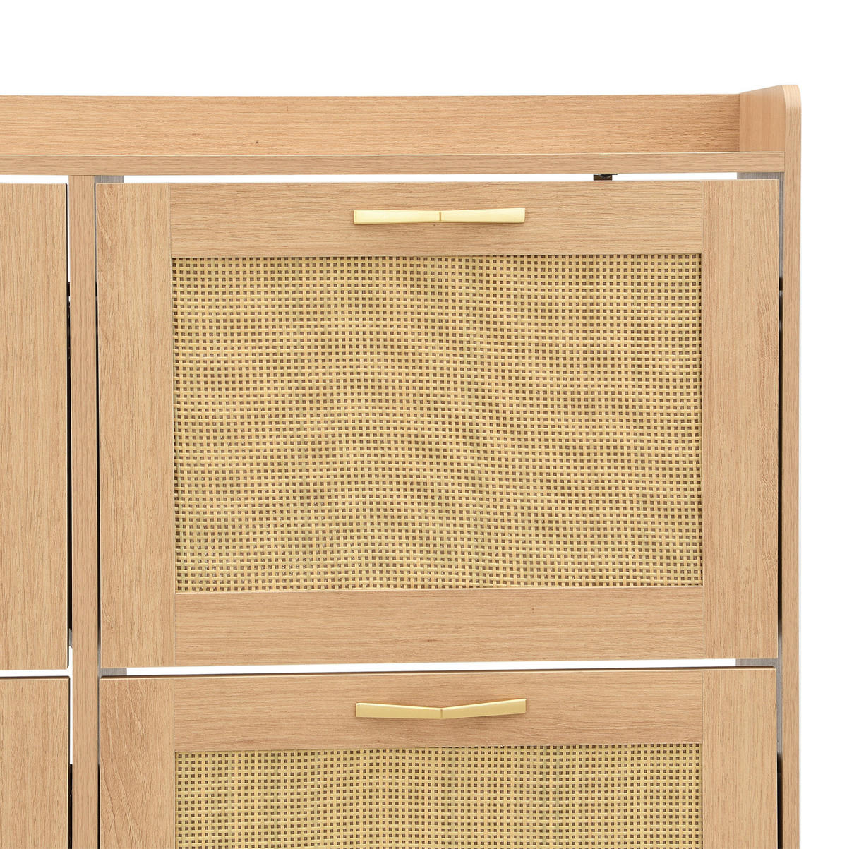 SCHUHSCHRANK 108,5/100/24 cm Hell-Eiche aus MDF mit oberer Ablage - Eichefarben, Holzwerkstoff (108.5/100/24cm) - OKMYHOME