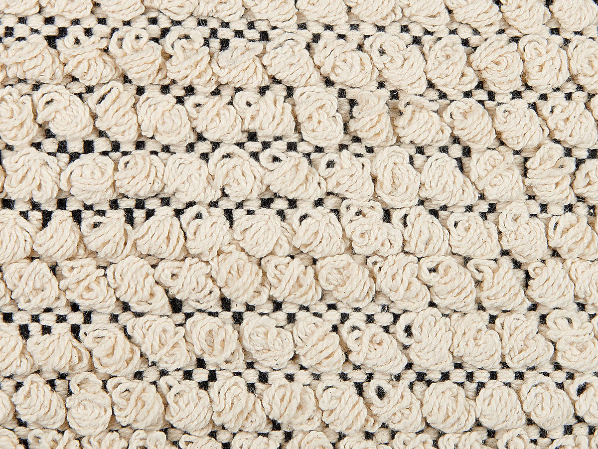 DEKOKISSEN 2er-Set Beige 45/45 cm Howea - Beige, Naturmaterialen/Textil (45/45cm) - Beliani