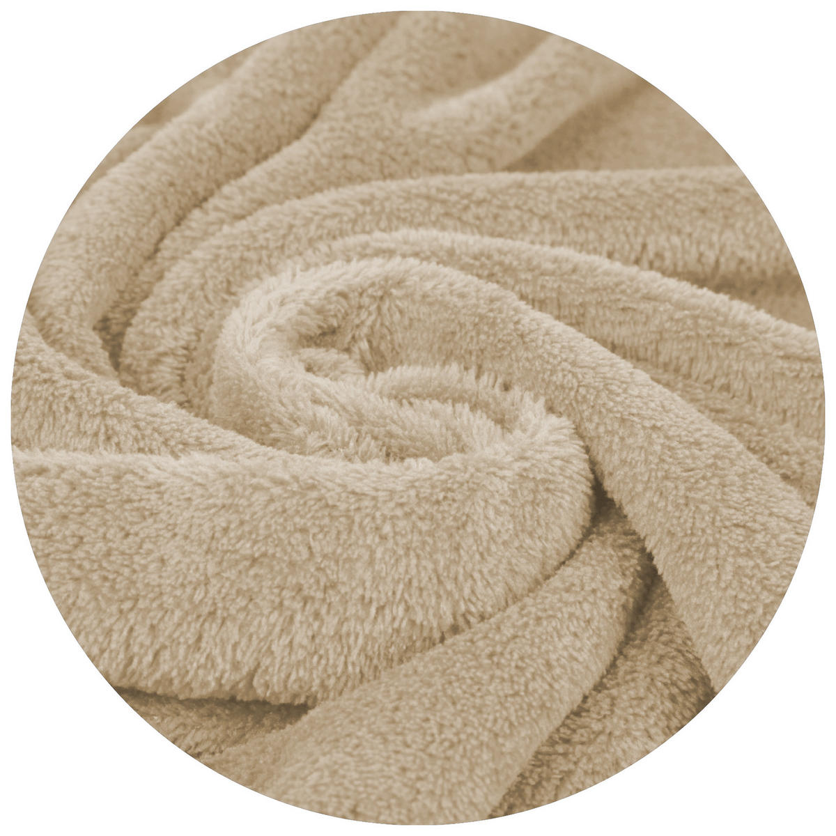 KUSCHELDECKE MIT ÄRMELN 130 x 180 cm Beige - Beige, Textil (180/130cm)