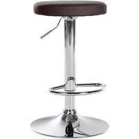 BARHOCKER Lederlook braun - Chromfarben/Braun, Textil/Metall (38.5/60/38.5cm) - CLP