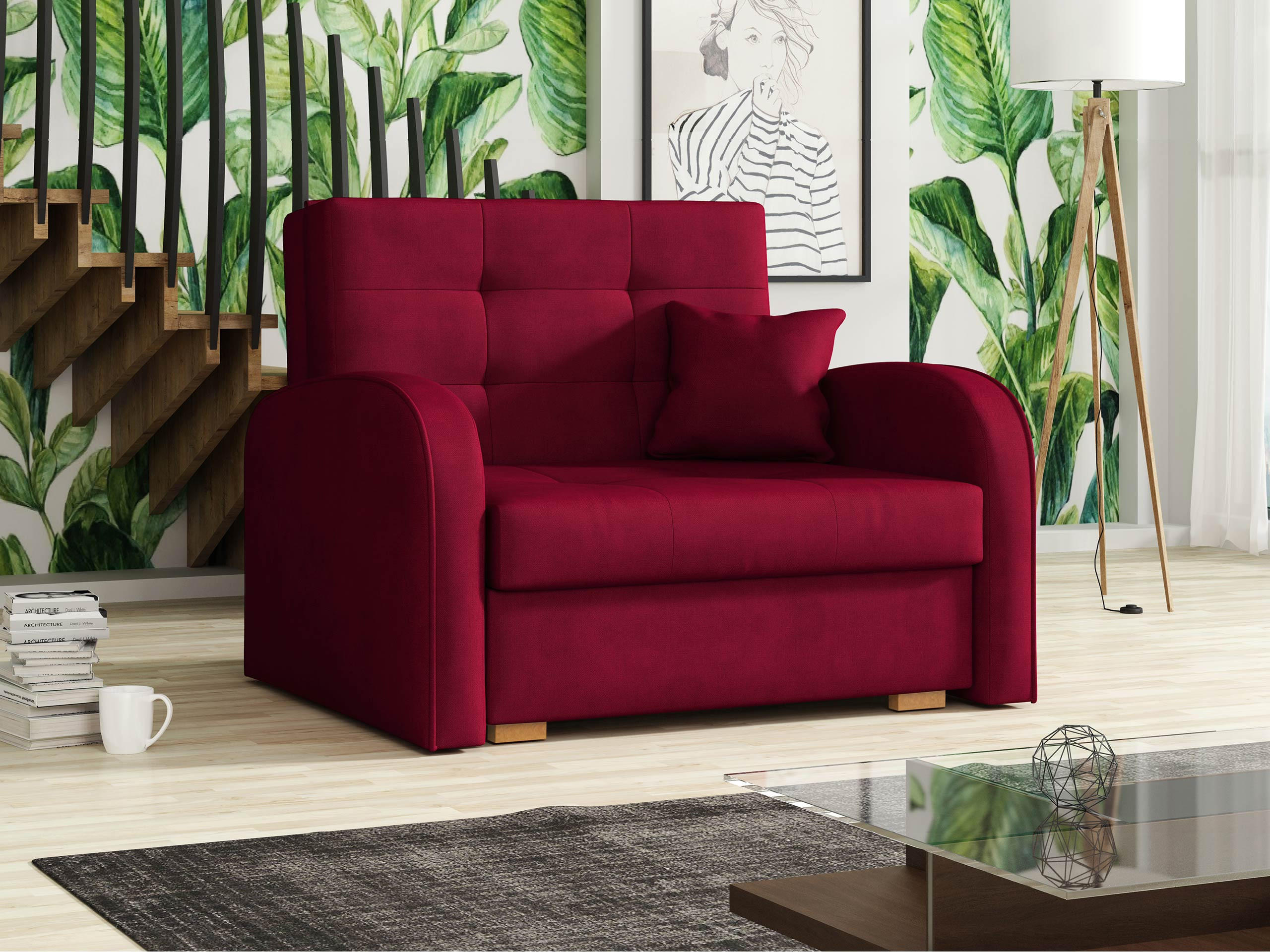 SCHLAFSOFA Viva Gold I - Rot/Braun, Holz/Textil (103/85/98cm) - MIRJAN24