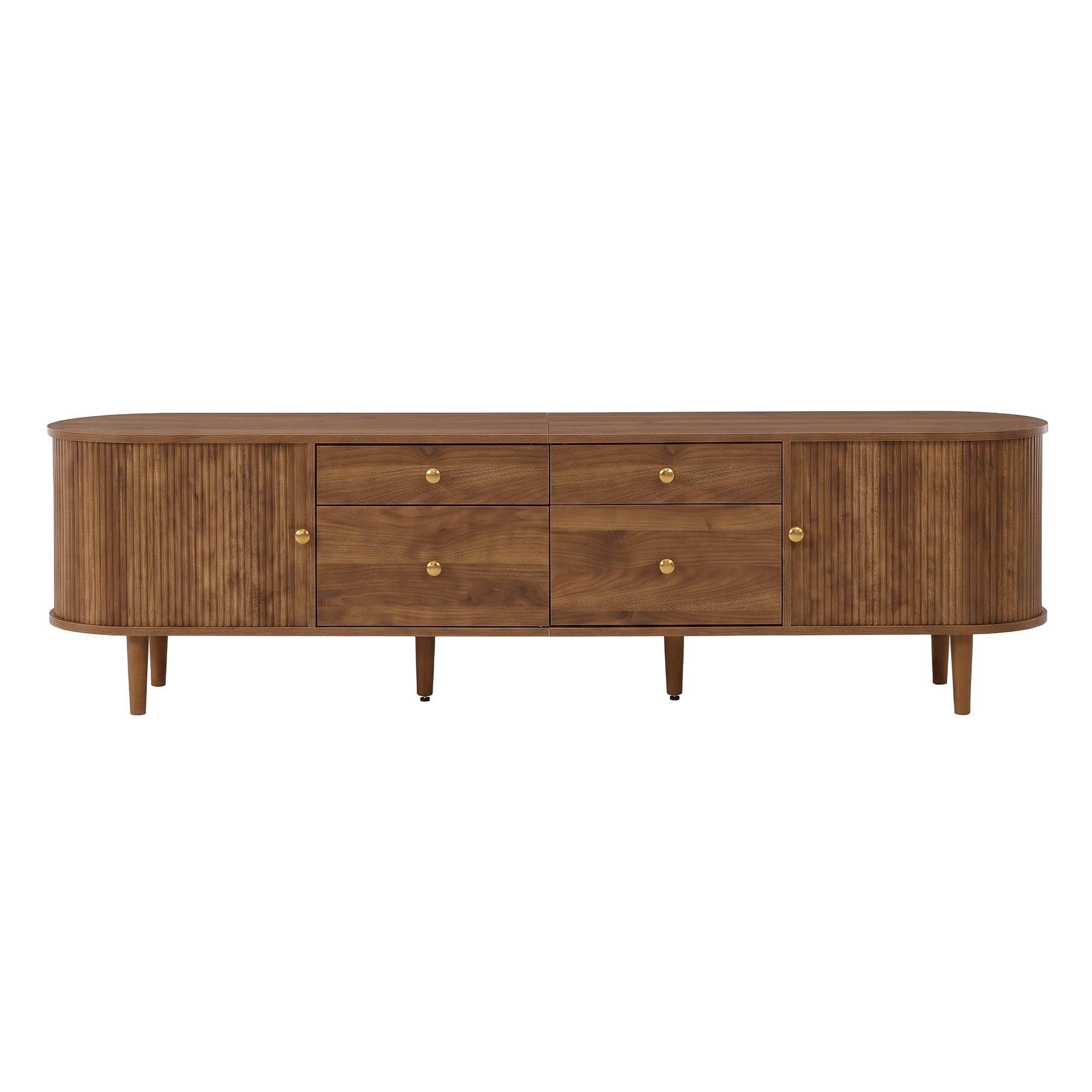 TV-SCHRANK 140/40/48 cm Schwarz mit 2 Türen, Stauraumschrank und offenes Regal - Schwarz, Holz (140/48/40cm) - Oxeza