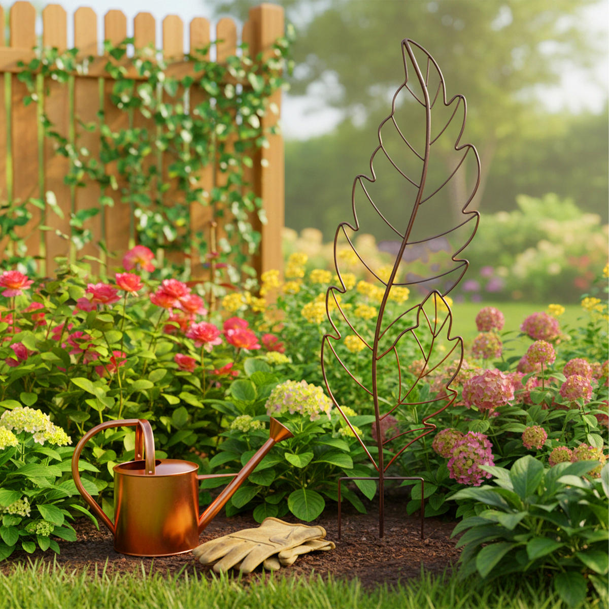 MRIEŽKY - hnedá, kov (30/100/1cm) - Relaxdays