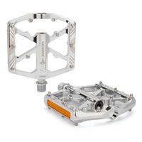 FAHRRADPEDALE mit Reflektoren Aluminium Silber - Silberfarben, Metall (10.1/1.5/11.8cm)
