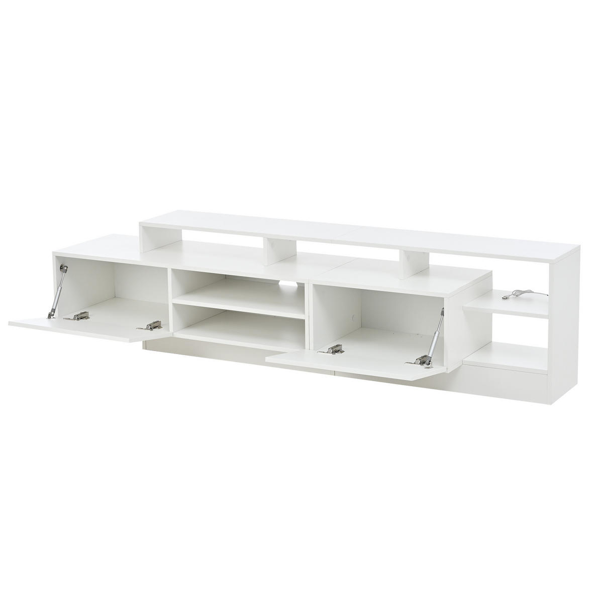 LOWBOARD 190/40/48.5 cm in Weiß aus Spanplatte mit LED-Beleuchtung - Weiß, Holzwerkstoff (40/48.5/190cm) - OKMYHOME