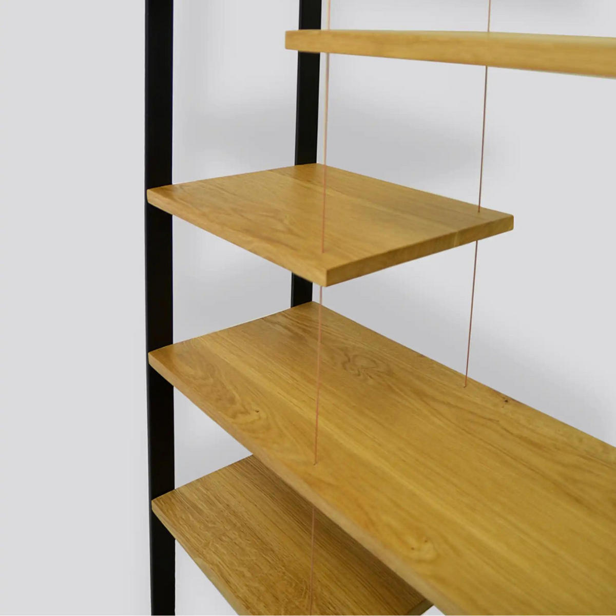 REGAL aus Massivholz und Metall für Wohn- oder Arbeitszimmer IBSEN - Eichefarben, Holz (70/180/30cm) - Rawood Furniture