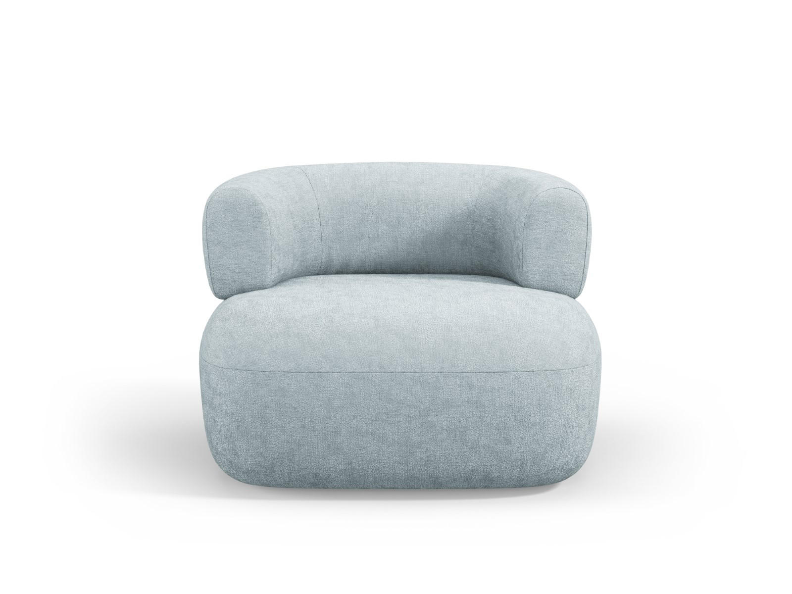 SESSEL Jenny aus Chenille-Stoff hellblau - Hellblau, Textil (88/73/90cm) - Micadoni