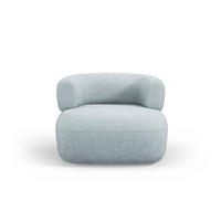 SESSEL Jenny aus Chenille-Stoff hellblau - Hellblau, Textil (88/73/90cm) - Micadoni
